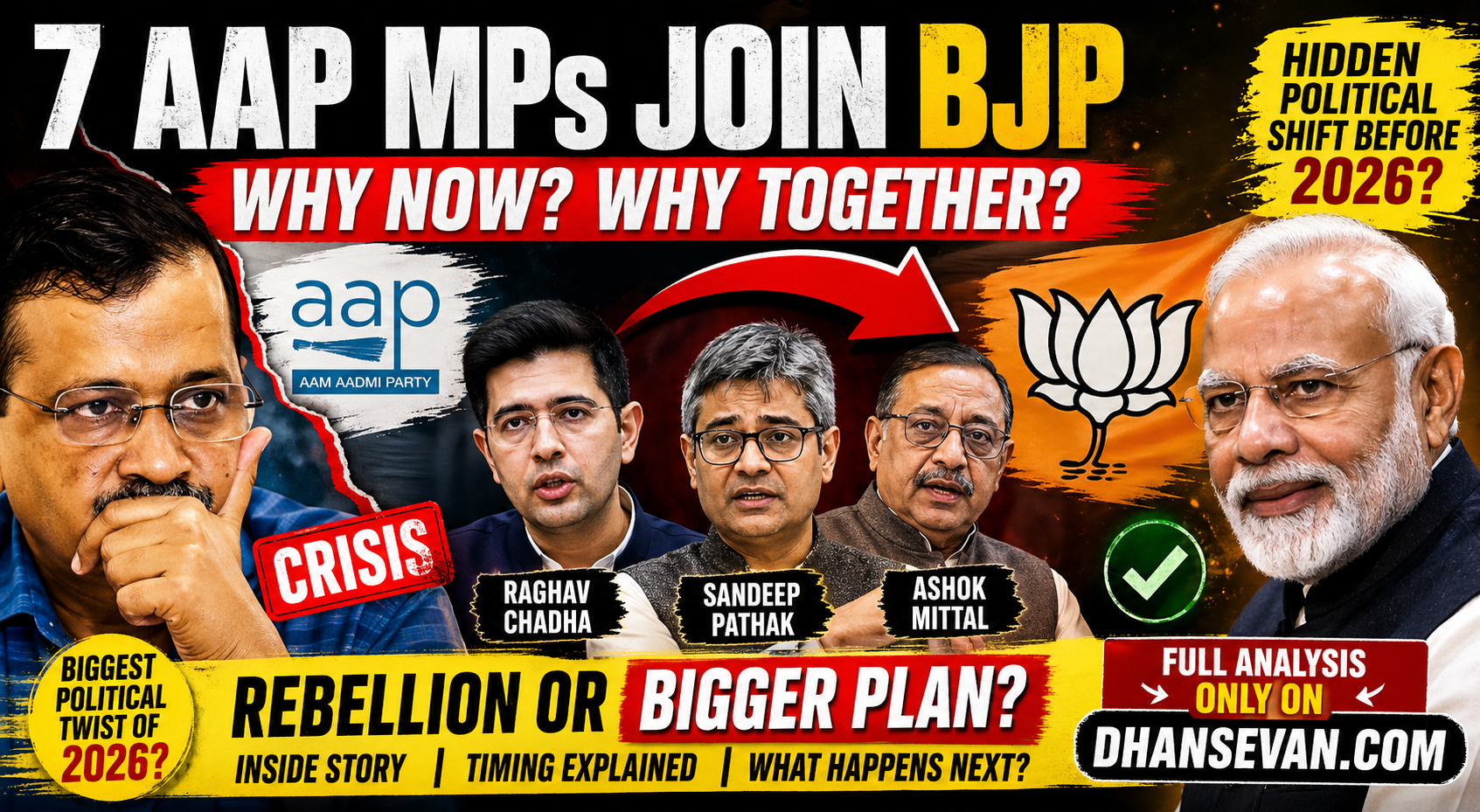 Thumbnail for Why 7 AAP MPs Suddenly Joined BJP… And The Timing Is Raising Bigger Questions - Dhansevan Gaming News & Tutorials