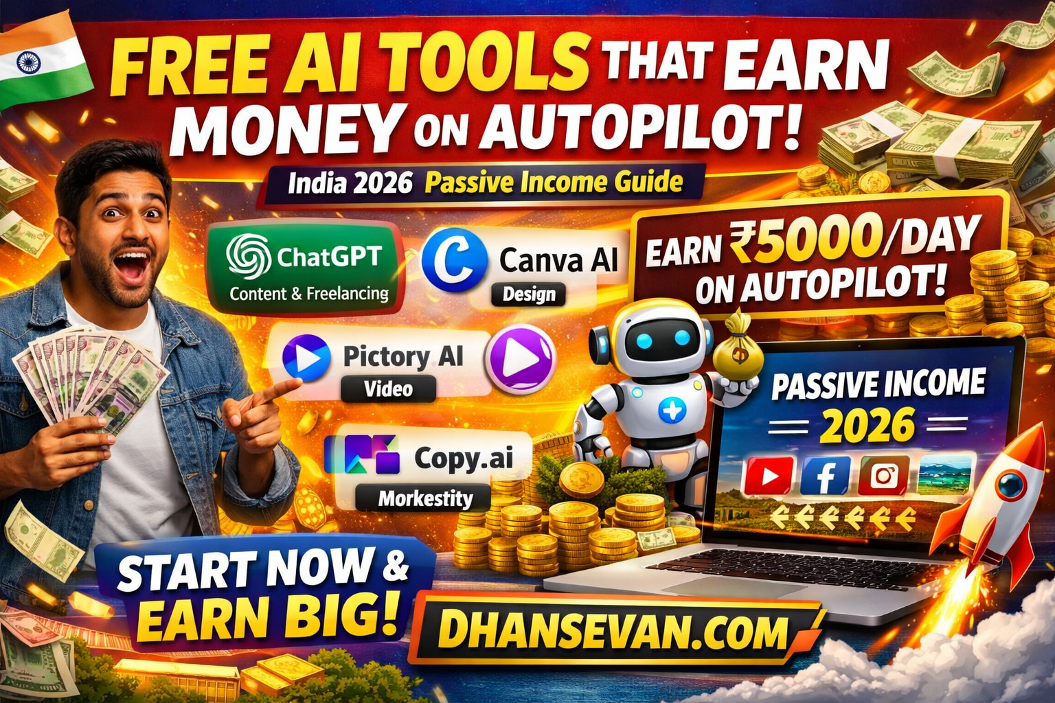 Thumbnail for People Are Quietly Making ₹1000 Daily From Free AI Tools That Earn Money on Autopilot in India (And It's Legal) - Dhansevan Gaming News & Tutorials