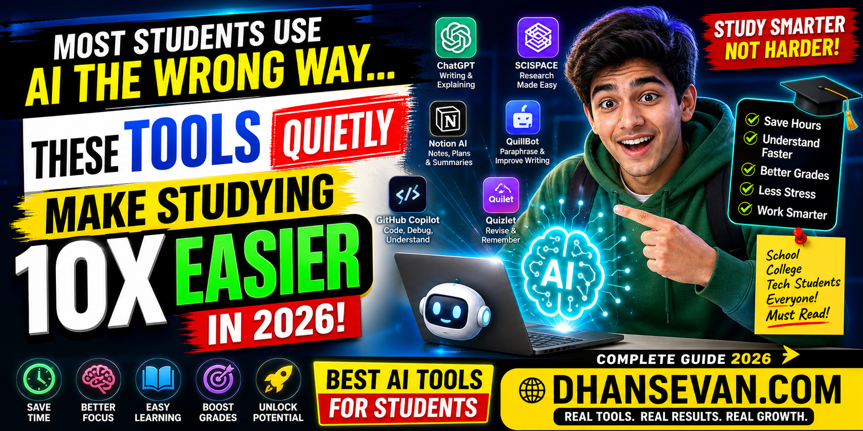 Most Students Use AI the Wrong Way… These Tools Quietly Make Studying 10x Easier in 2026