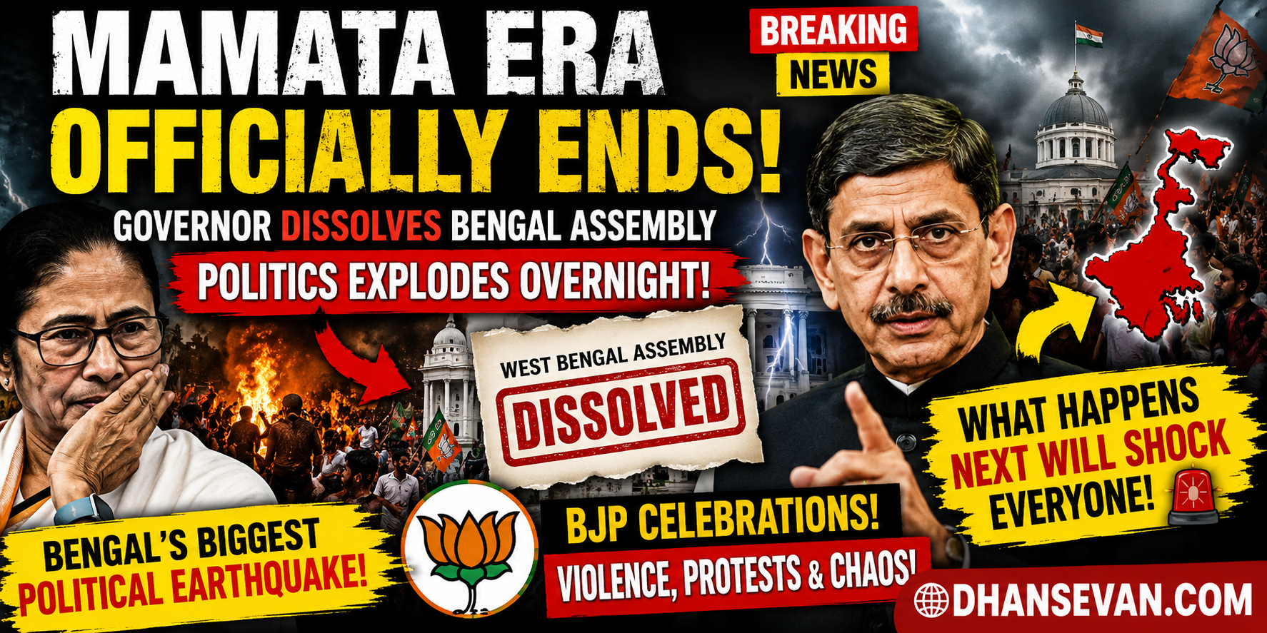 Mamata Era Officially Ends — Governor Dissolves Bengal Assembly And Politics Explodes Overnight
