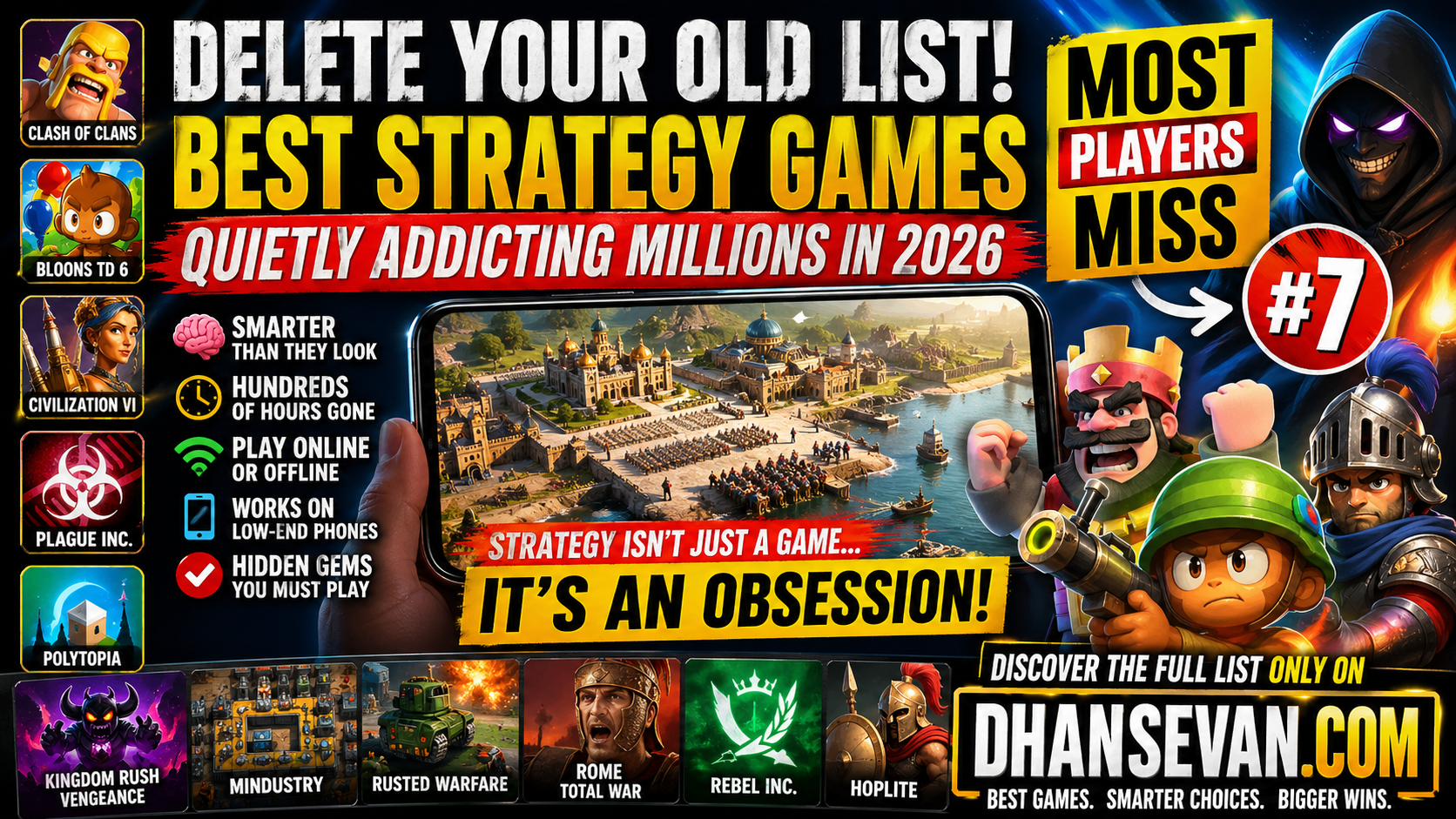 Thumbnail for Delete Your Old List: These Strategy Games Are Quietly Addicting Millions in 2026 (Most Players Miss #7) - Dhansevan Gaming News & Tutorials