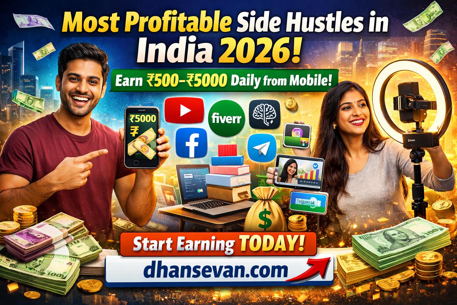 Thumbnail for People Are Quietly Making ₹1000 Daily From Most Profitable Side Hustles in India (And It's Legal) - Dhansevan Gaming News & Tutorials