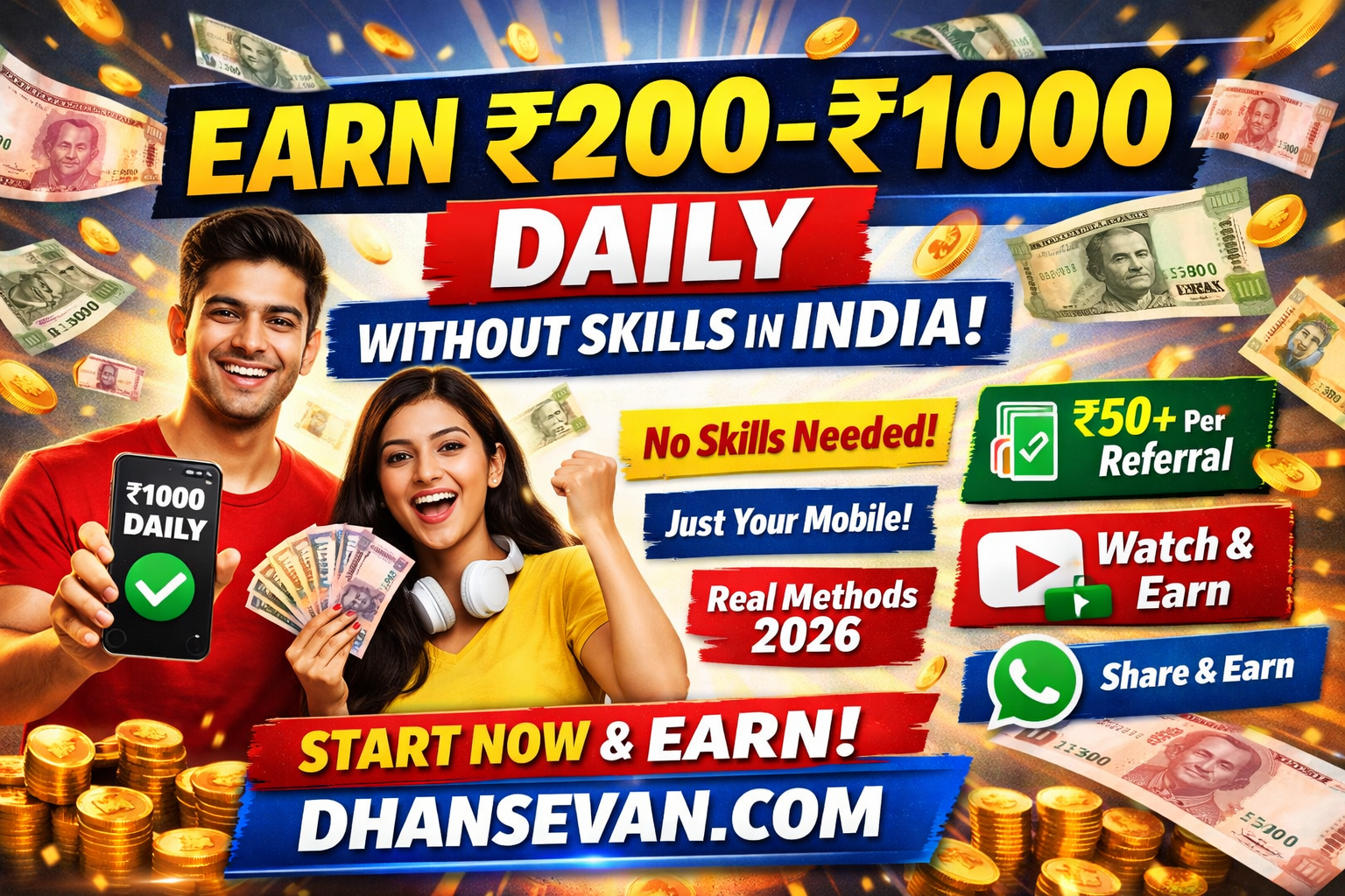 Thumbnail for The Bizarre 5-Minute Trick in How Students Are Earning ₹200–₹1000 Daily Without Skills in India That Pays Real Money (Proof Inside) - Dhansevan Gaming News & Tutorials