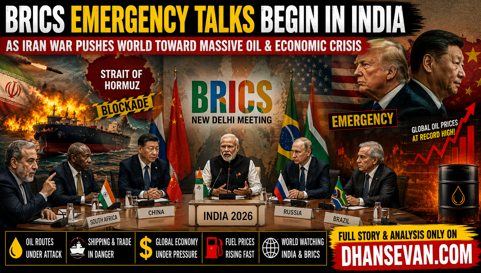 BRICS Emergency Talks Begin In India As Iran War Pushes World Toward Massive Oil & Economic Crisis