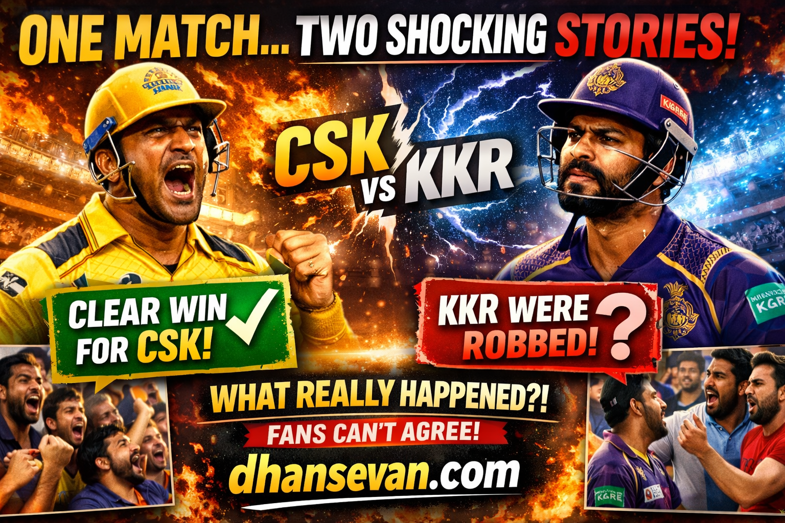 Thumbnail for CSK vs KKR Looked Like One Story… But Fans Are Seeing It Completely Differently - Dhansevan Gaming News & Tutorials
