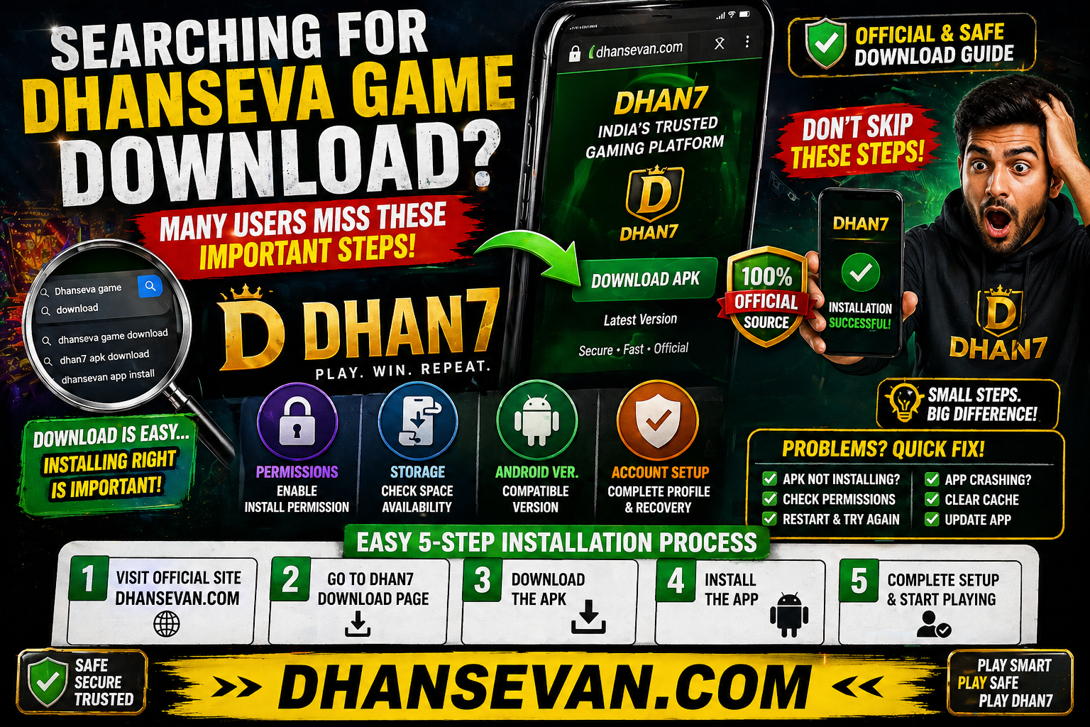 Thumbnail for Many People Search Dhanseva Game Download For The APK… But New Users Often Miss A Few Important Steps First - Dhansevan Gaming News & Tutorials