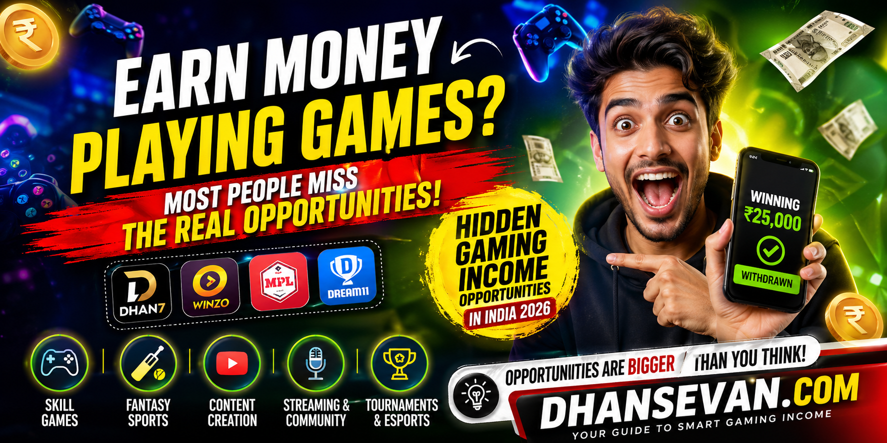 Thumbnail for Many People Search How To Earn Money Playing Games… But Most Miss Where The Real Opportunities Usually Are - Dhansevan Gaming News & Tutorials