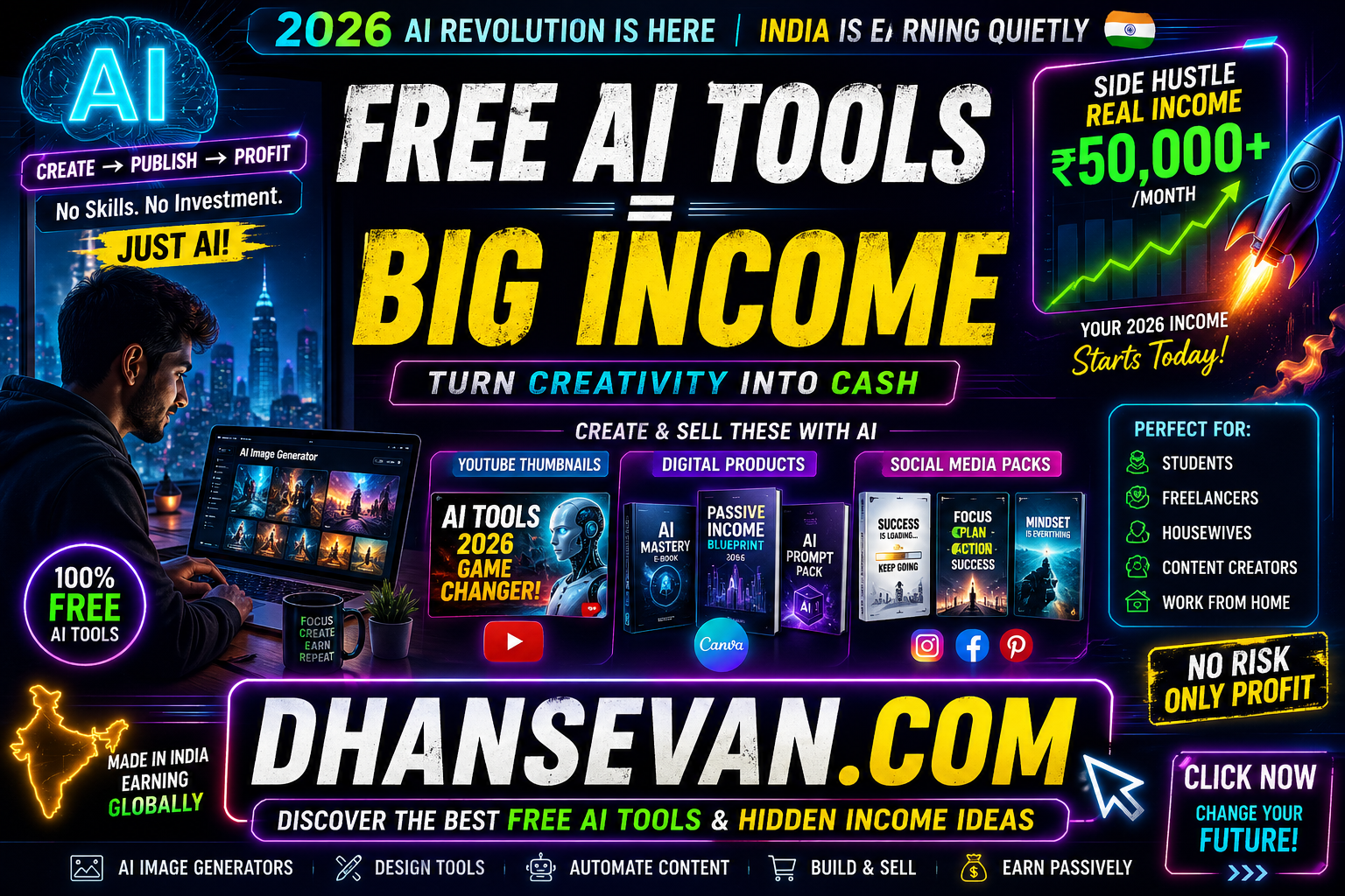 Most ‘Free AI Image Generators’ Lists Miss This… But Some Indians Think One Quiet Opportunity Could Turn AI Images Into Income