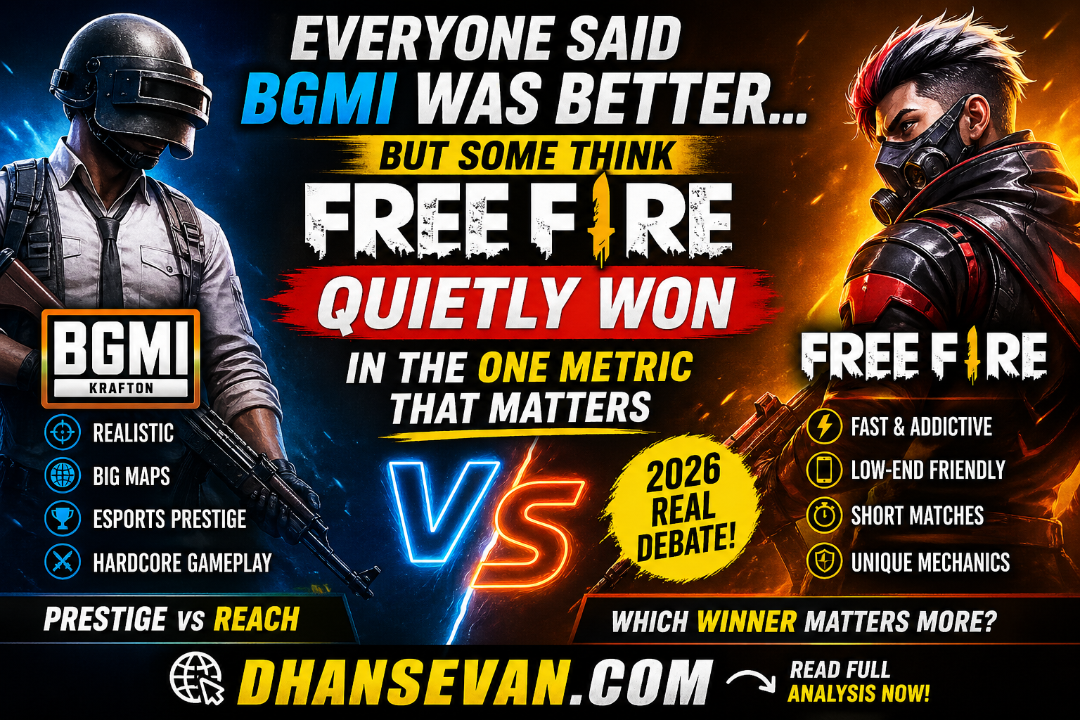 Everyone Said BGMI Was Better… But Some Think Free Fire Quietly Won In The One Metric That Matters