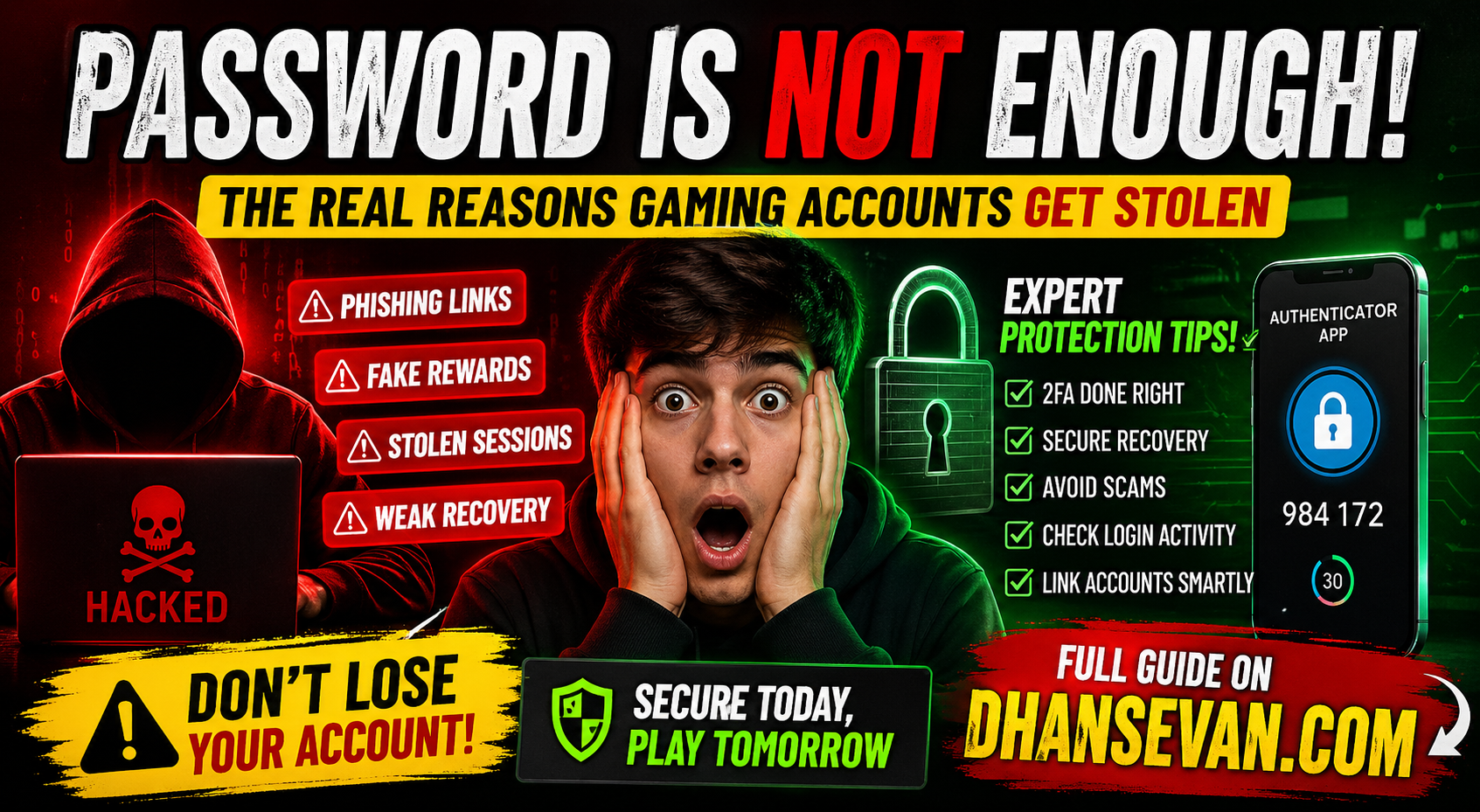 Thumbnail for Most Players Protect Their Gaming Accounts With Passwords… But Security Experts Usually Focus On Something Else - Dhansevan Gaming News & Tutorials