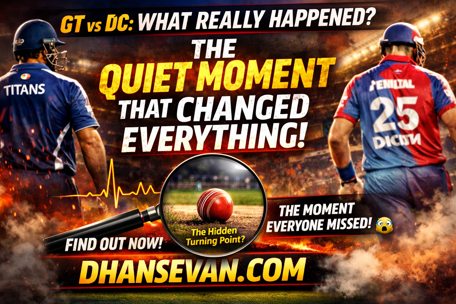 Thumbnail for GT vs DC Seemed Under Control… Until One Quiet Moment Changed Everything - Dhansevan Gaming News & Tutorials