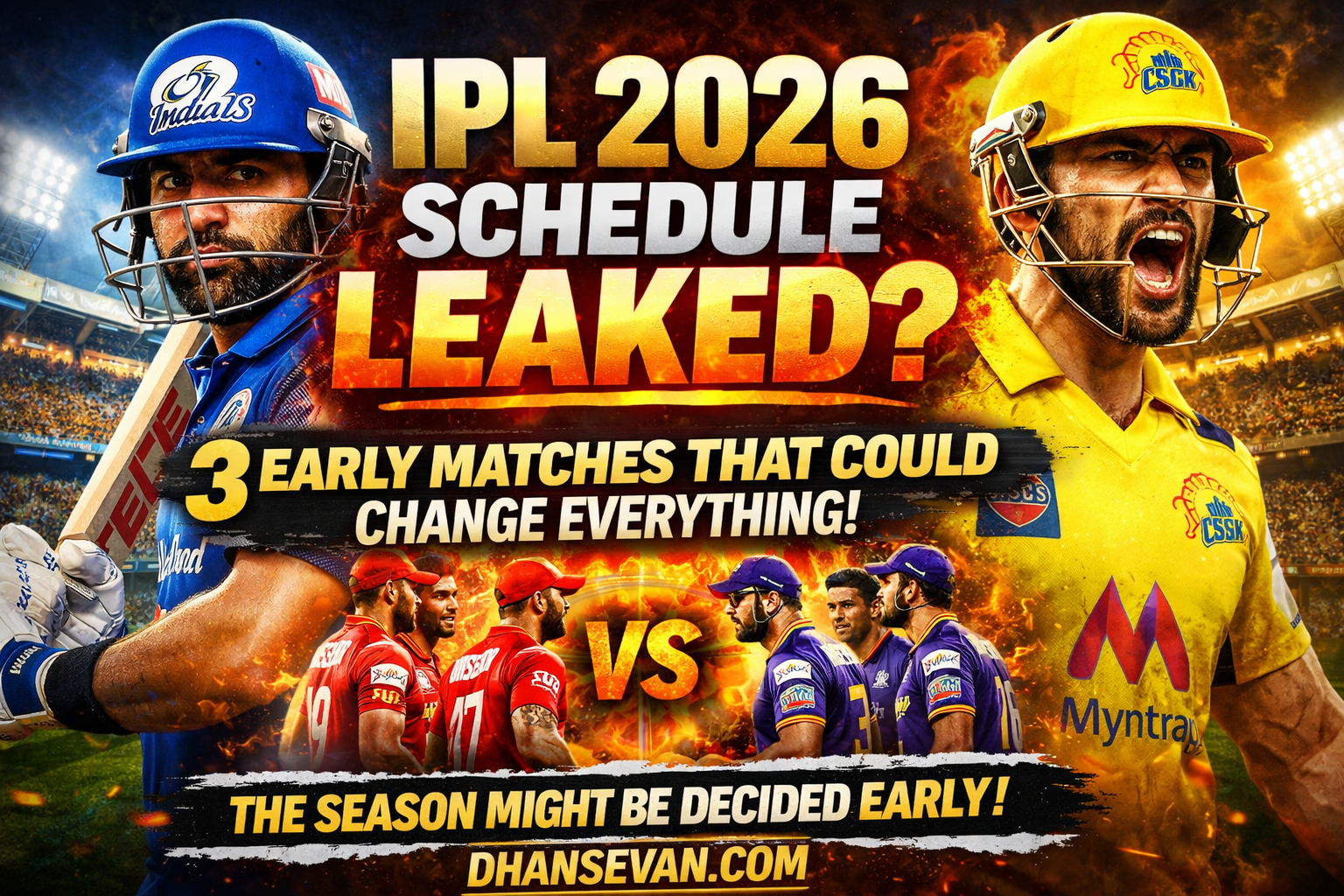 Thumbnail for IPL 2026 Schedule Might Already Be Leaked… And These 3 Matches Could Decide Everything Early - Dhansevan Gaming News & Tutorials