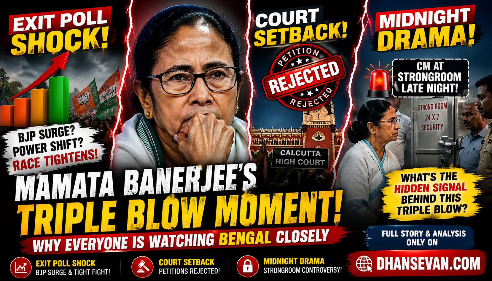 Exit Poll Shock, Court Setback, Midnight Drama… Why Mamata Banerjee’s ‘Triple Blow’ Moment Has Everyone Watching Bengal Closely