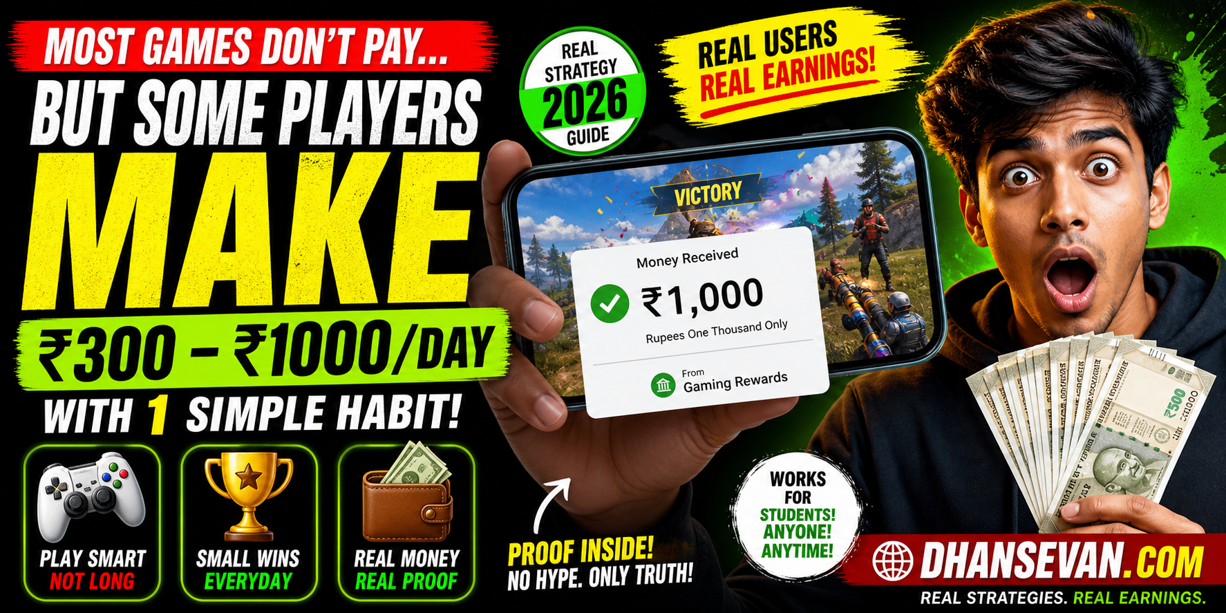 Most ‘Play & Earn’ Games Don’t Pay… But Some Users Are Quietly Making ₹300–₹1000/Day With One Simple Habit