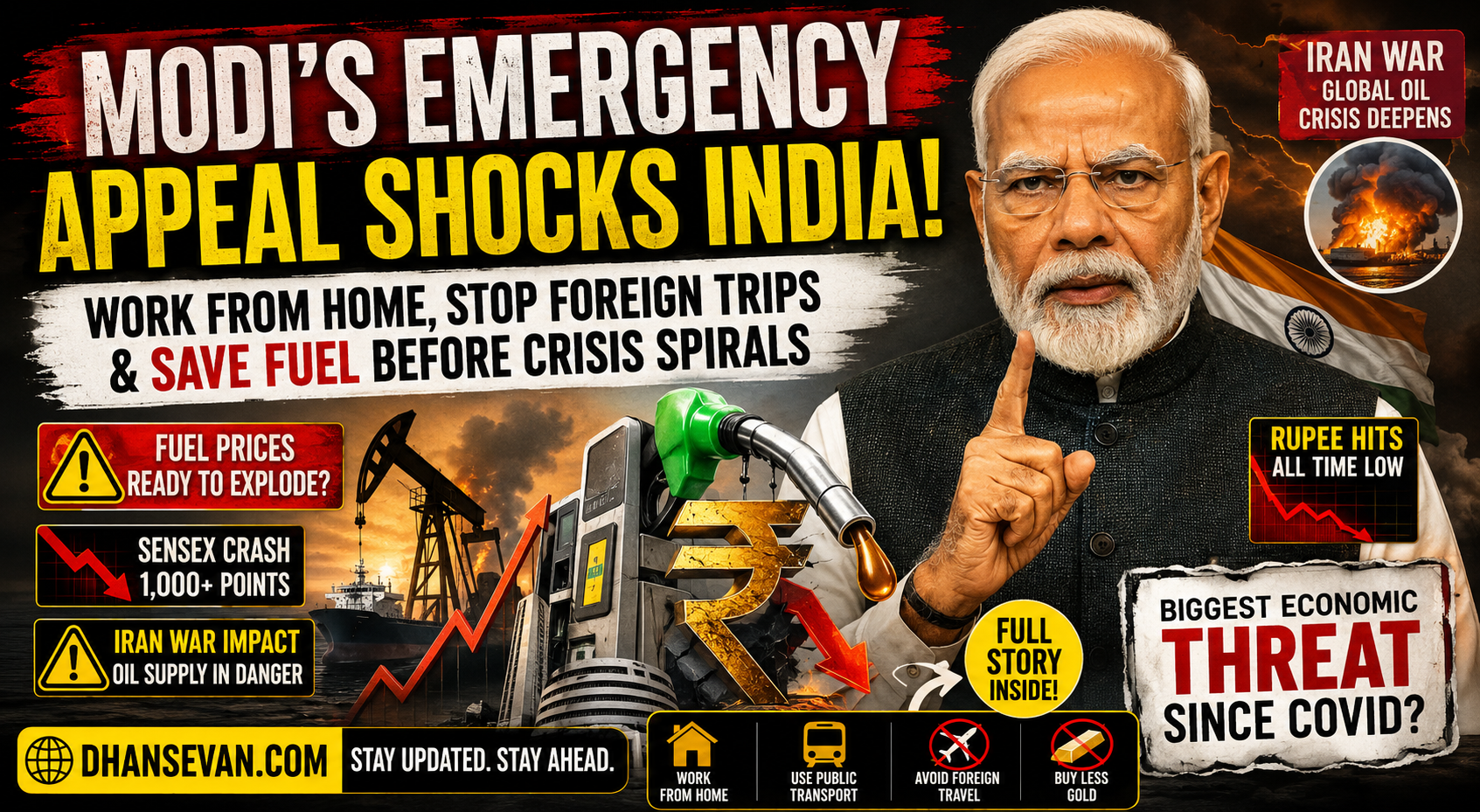 Modi’s Emergency Appeal Shocks India: Work From Home, Stop Foreign Trips & Save Fuel Before Crisis Spirals - Ultimate Gaming Guide & Tips on Dhansevan