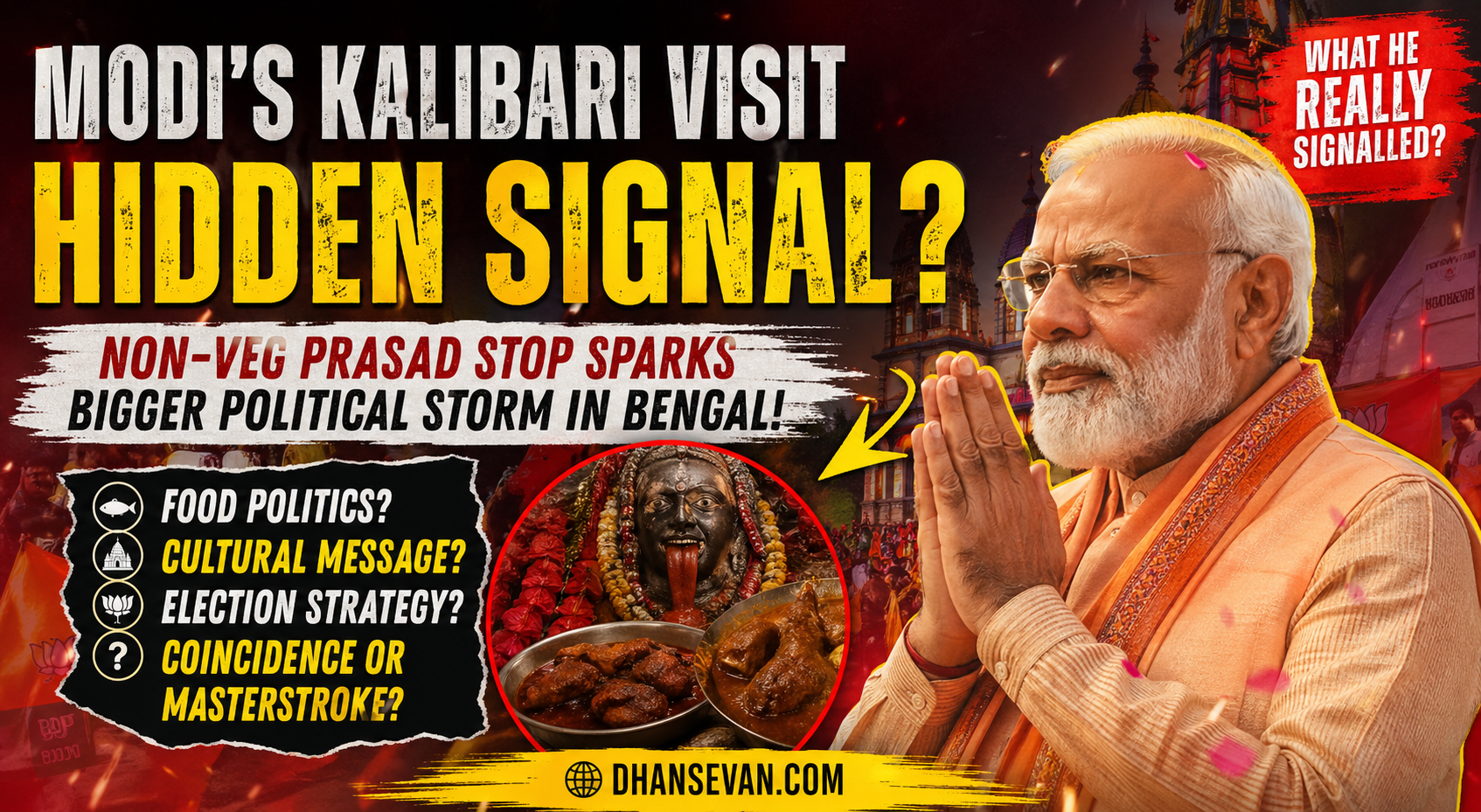 Thumbnail for Modi’s Kalibari Visit Looked Symbolic… But Some Think The Non-Veg Prasad Stop Signals Something Much Bigger In Bengal - Dhansevan Gaming News & Tutorials