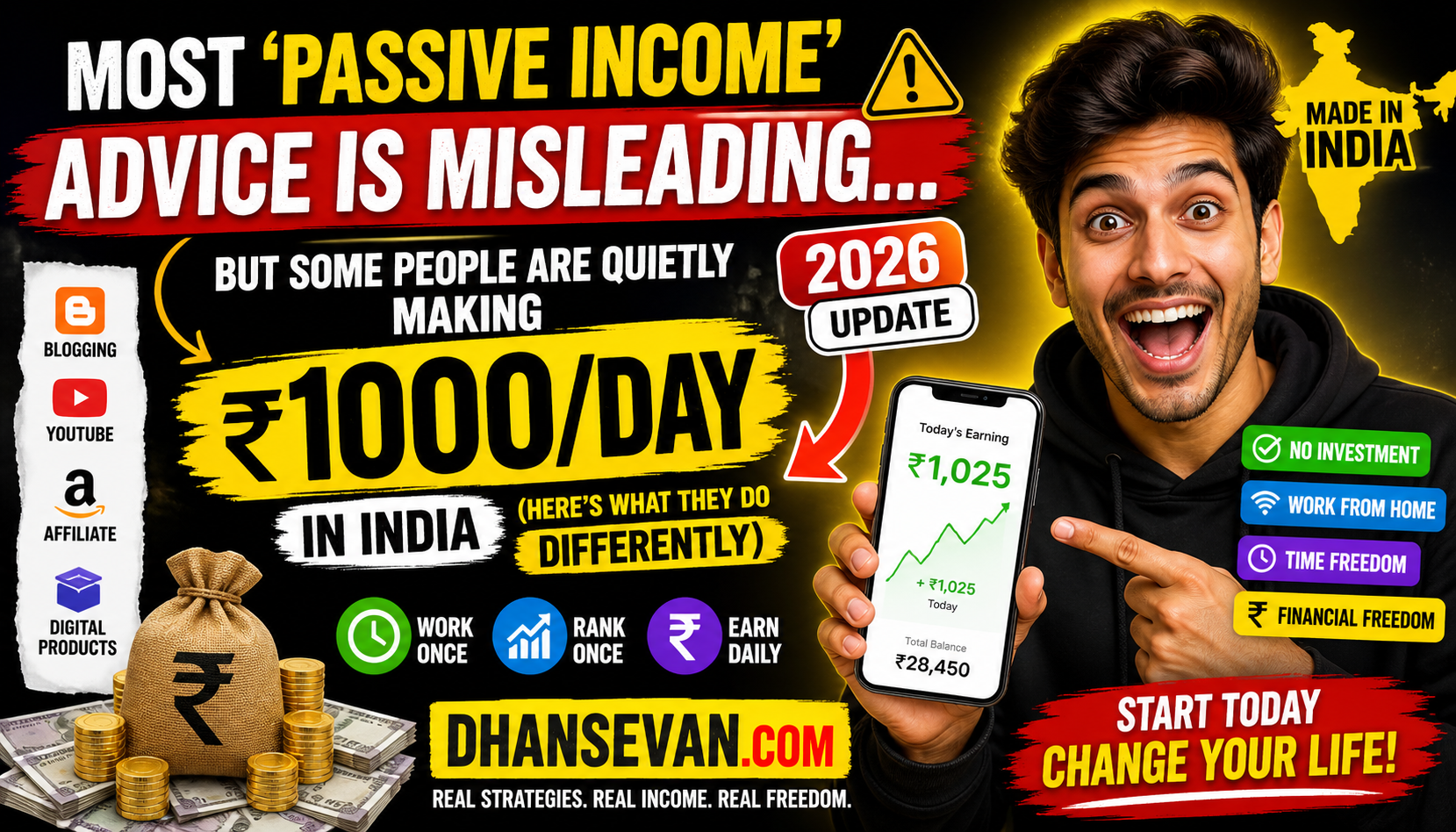 Most ‘Passive Income’ Advice Is Misleading… But Some People Are Quietly Making ₹1000/Day in India (Here’s What They Do Differently)