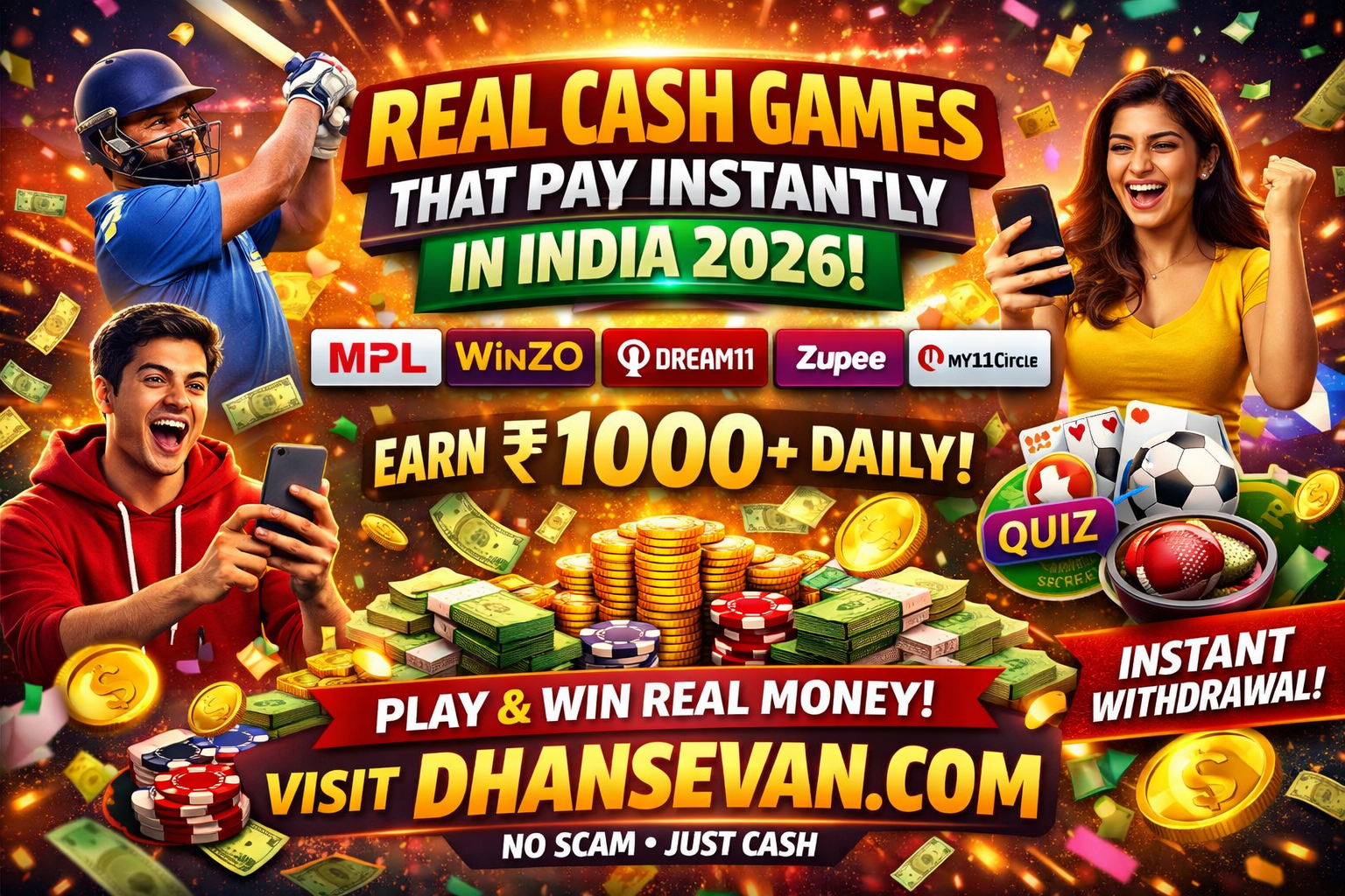Thumbnail for People Are Quietly Making ₹1000 Daily From Real Cash Games That Pay Instantly in India (And It's Legal) - Dhansevan Gaming News & Tutorials