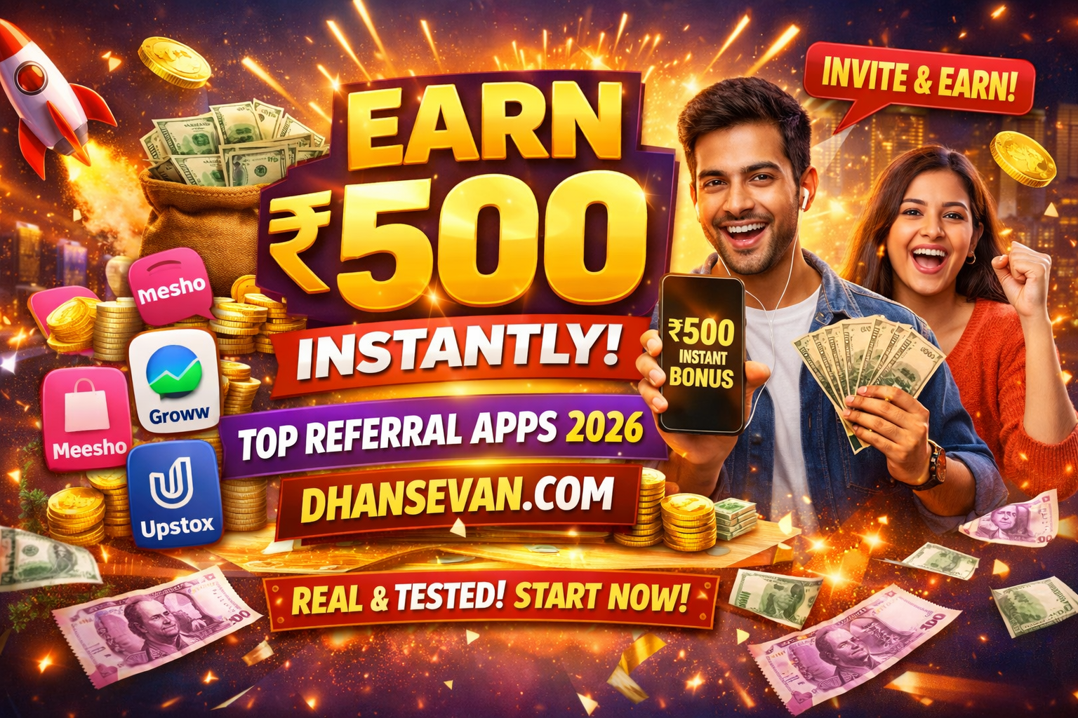 Thumbnail for Forget the Rest: The Top Referral Apps That Pay ₹500 Instantly in India Everyone is Obsessed With Right Now - Dhansevan Gaming News & Tutorials