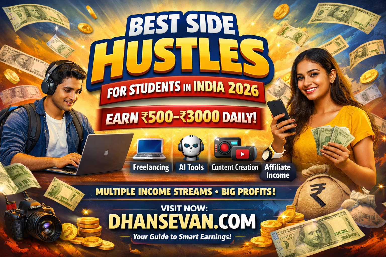Thumbnail for The Bizarre 5-Minute Trick in Best Side Hustles for Students in India That Pays Real Money (Proof Inside) - Dhansevan Gaming News & Tutorials