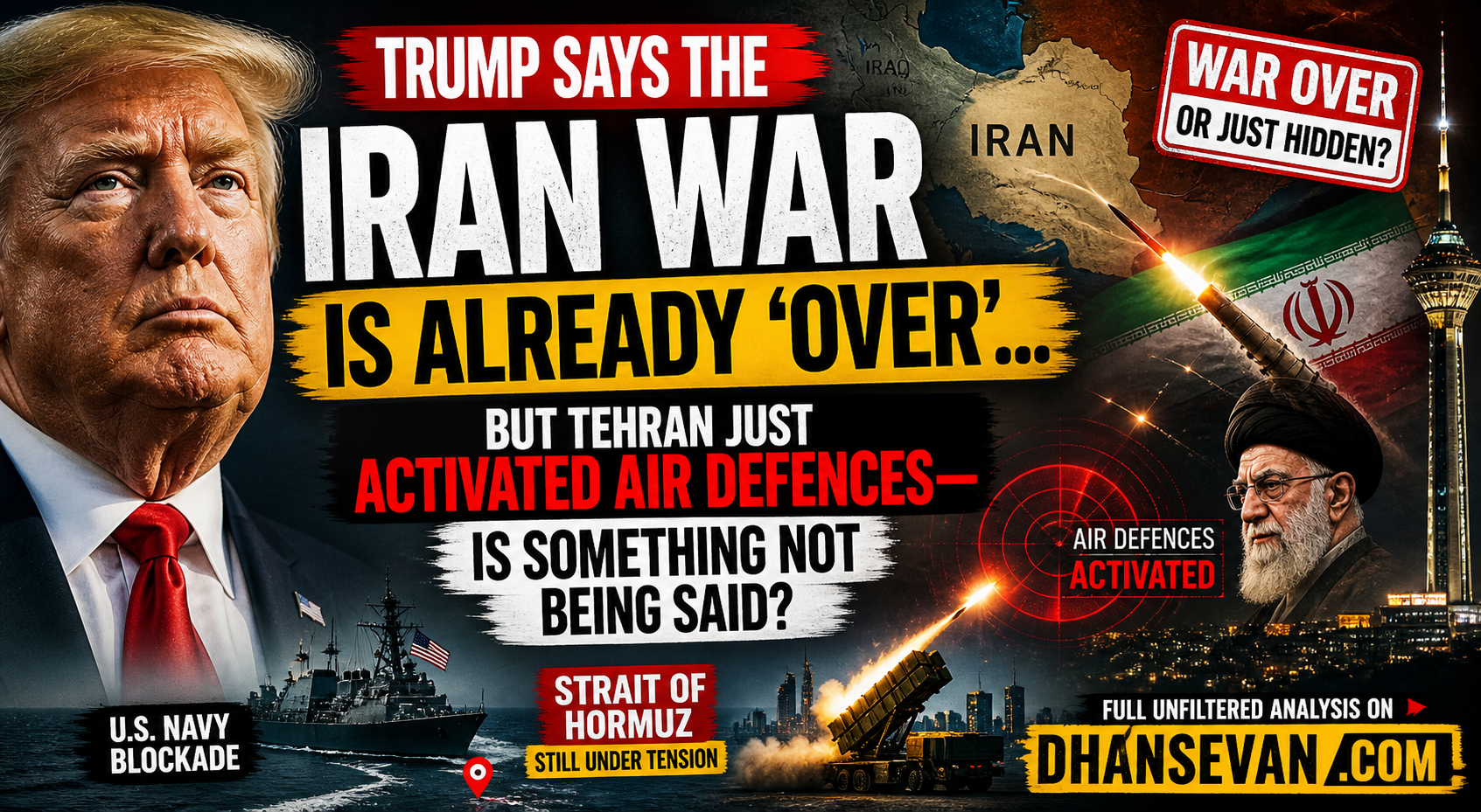 Trump Says The Iran War Is Already ‘Over’… But Tehran Just Activated Air Defences—Is Something Not Being Said?