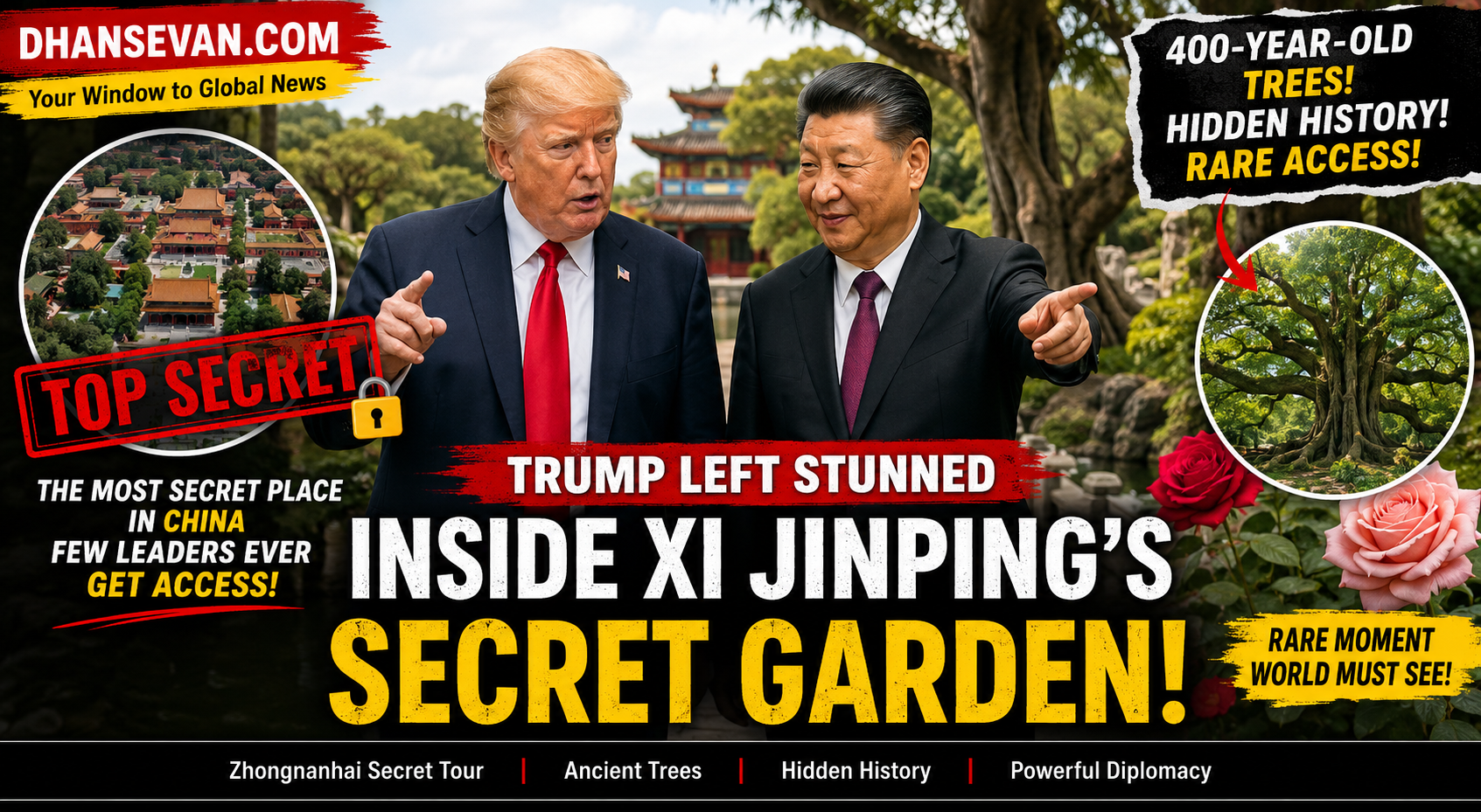 Trump Left Stunned Inside Xi Jinping’s Secret Garden: Ancient Trees, Hidden History & A Rare Beijing Power Tour