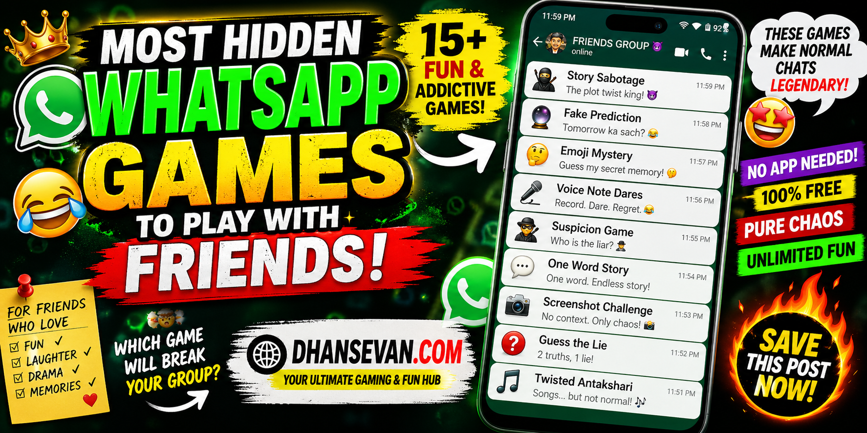 Most ‘WhatsApp Games to Play With Friends’ Lists Are Recycled… But Some Groups Think These Hidden Games Quietly Create the Funniest Nights